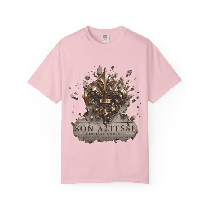 Fleur-de-Lis 'Son Altesse' Grafik-T-Shirt — Vintage Royal Emblem T-Shirt