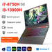 S6 16.1 Inch Gaming Laptop RTX 4050 6G Intel Core I9-13900H I7-8750H Windows 11 Pro Max 64GB 2*DDR5 2*M.2 4TB Office Computer