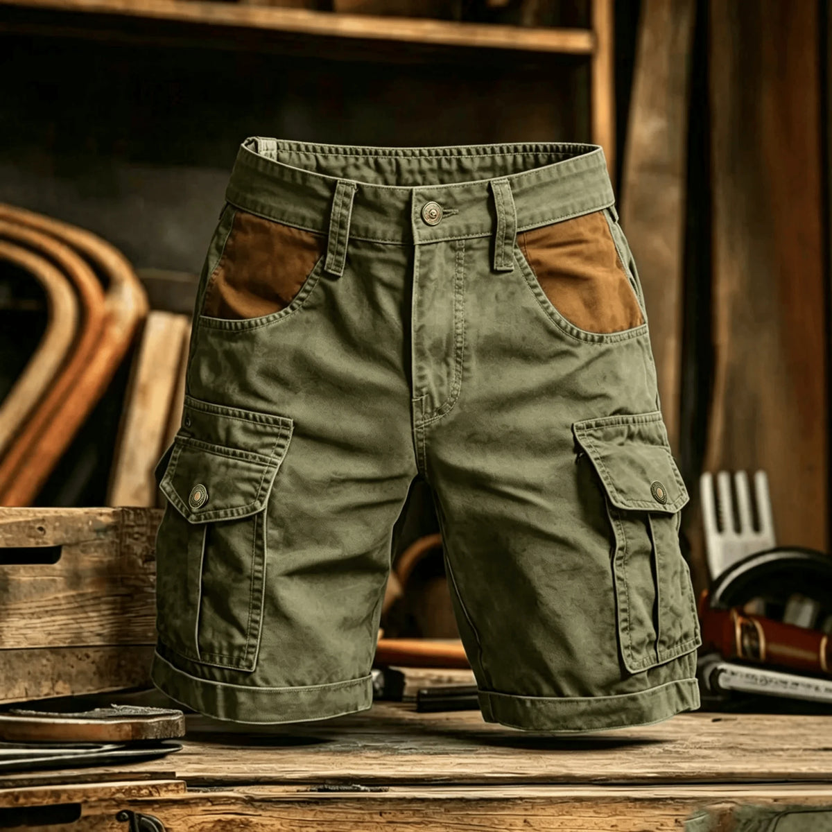 Nouveauté 2026 Shorts cargo pour homme, style sport décontracté, bermuda, grande taille, en coton, coupe droite, pour le golf, la course et la gym