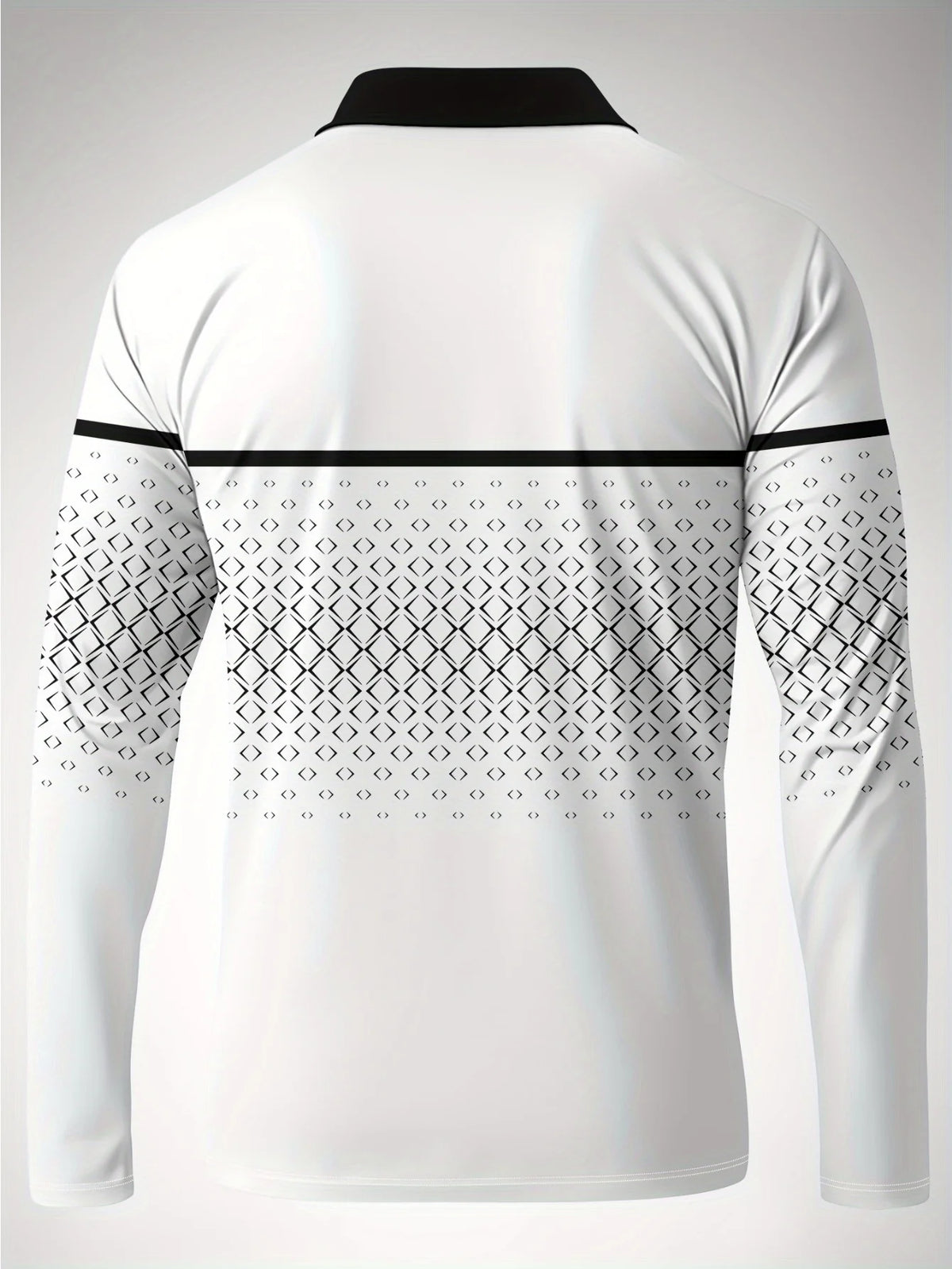 La nouvelle chemise POLO à manches longues pour hommes pour le printemps et l'automne 2025 présente une mode de rue et un confort avec une impression de motifs 3D